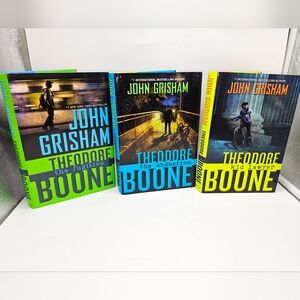 JOHN GRISHAM THEODORE BOONE 3 Hardcover FIRST EDITION Kid Lawyer Abduction Fugit